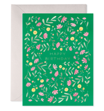 Load image into Gallery viewer, Green Floral Birthday Greeting Card
