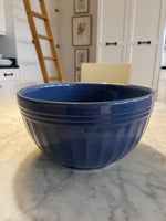 Load image into Gallery viewer, Large Vintage Blue Stoneware Bowl 11&quot;
