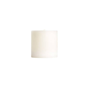 3x3" Unscented Pillar Candle White
