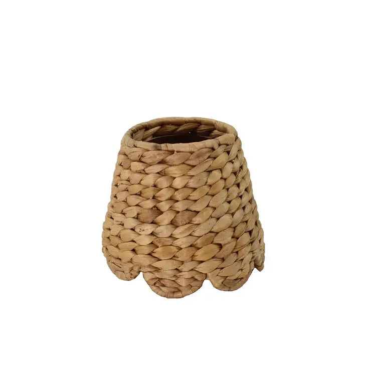 Scalloped Water Hyacinth Woven Lampshade By Maison