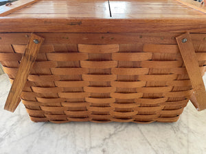 Vintage Hardwood Picnic Basket, by Basketville, Putney, VT