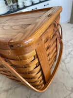 Load image into Gallery viewer, Vintage Hardwood Picnic Basket, by Basketville, Putney, VT
