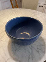 Load image into Gallery viewer, Large Vintage Blue Stoneware Bowl 11&quot;
