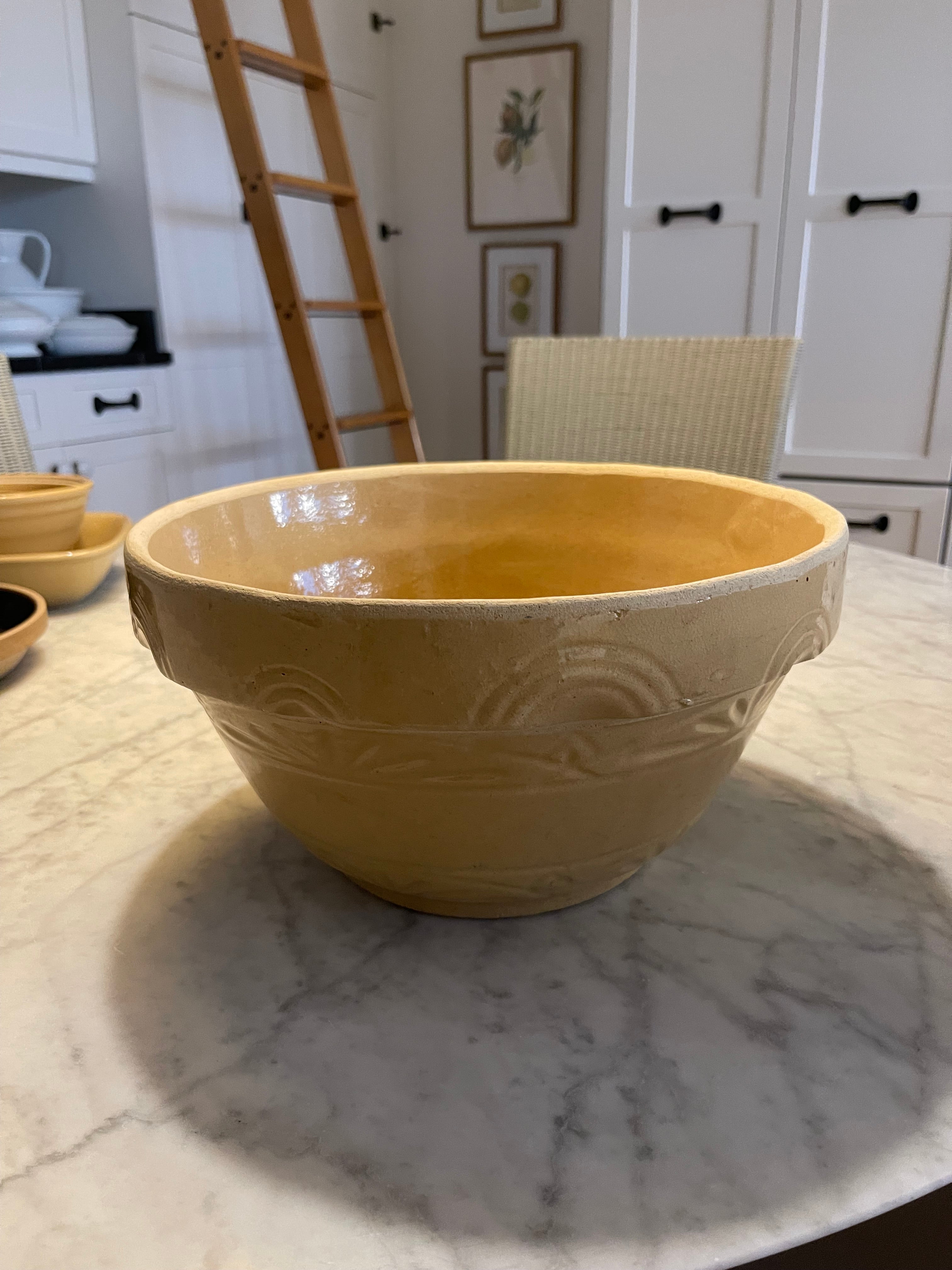 Vintage Stoneware Bowl 10"