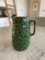 Load image into Gallery viewer, Vintage Majolica Green Pitcher
