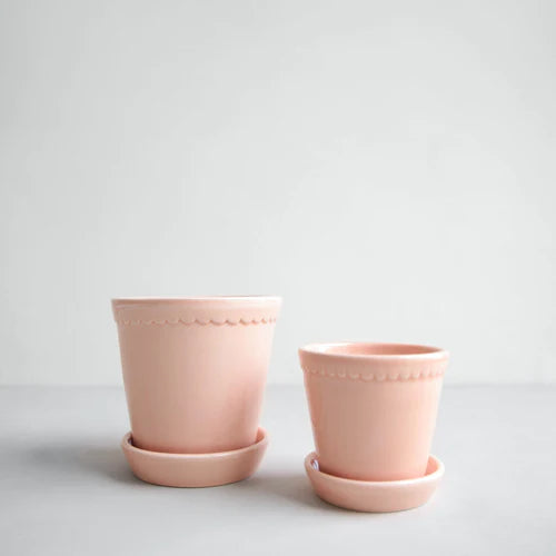 Helena Divine Glazed Soft Pink BERGS POTTERY Made in Italy