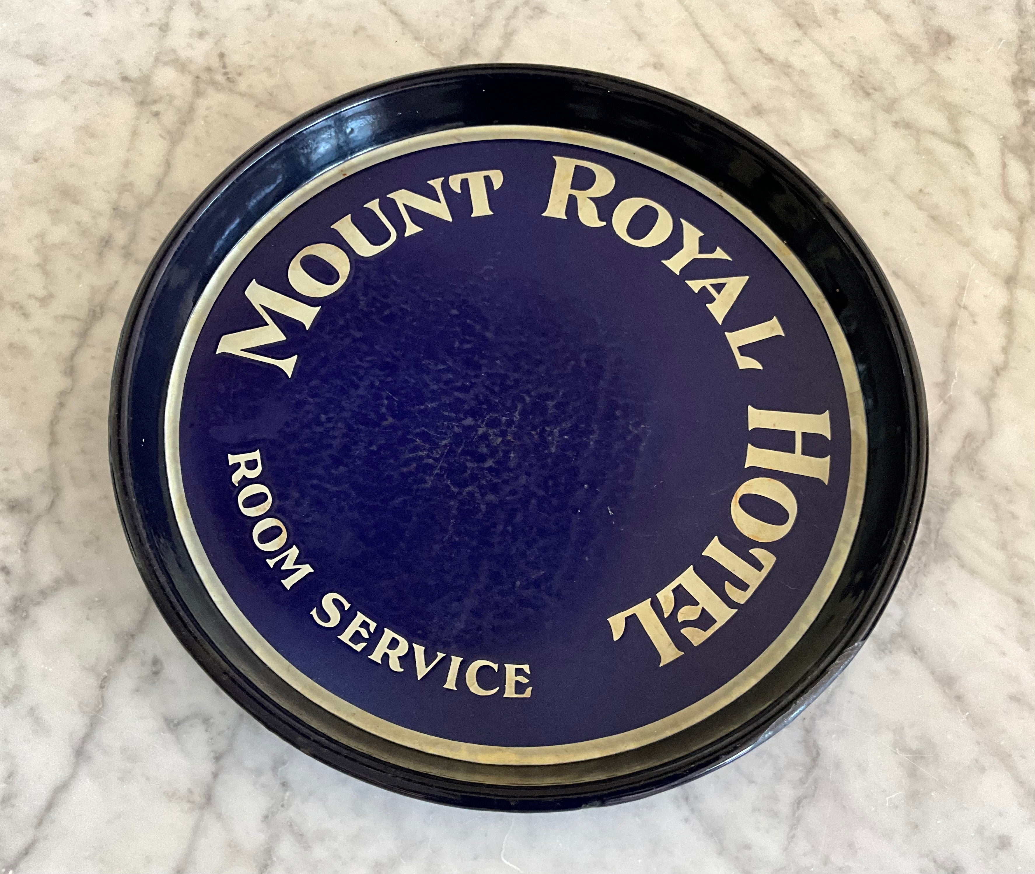 Vintage Enameled Mount Royal Hotel Tray