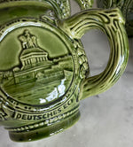 Load image into Gallery viewer, Vintage Set of Four Green Stoneware mugs Germany Landmarks
