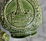 Load image into Gallery viewer, Vintage Set of Four Green Stoneware mugs Germany Landmarks
