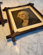 Load image into Gallery viewer, George Washington &amp; Martha Washington Strobridge LIthographs in Frames
