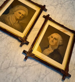 Load image into Gallery viewer, George Washington &amp; Martha Washington Strobridge LIthographs in Frames
