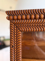 Load image into Gallery viewer, Vintage Wood Carved Curio Cabinet
