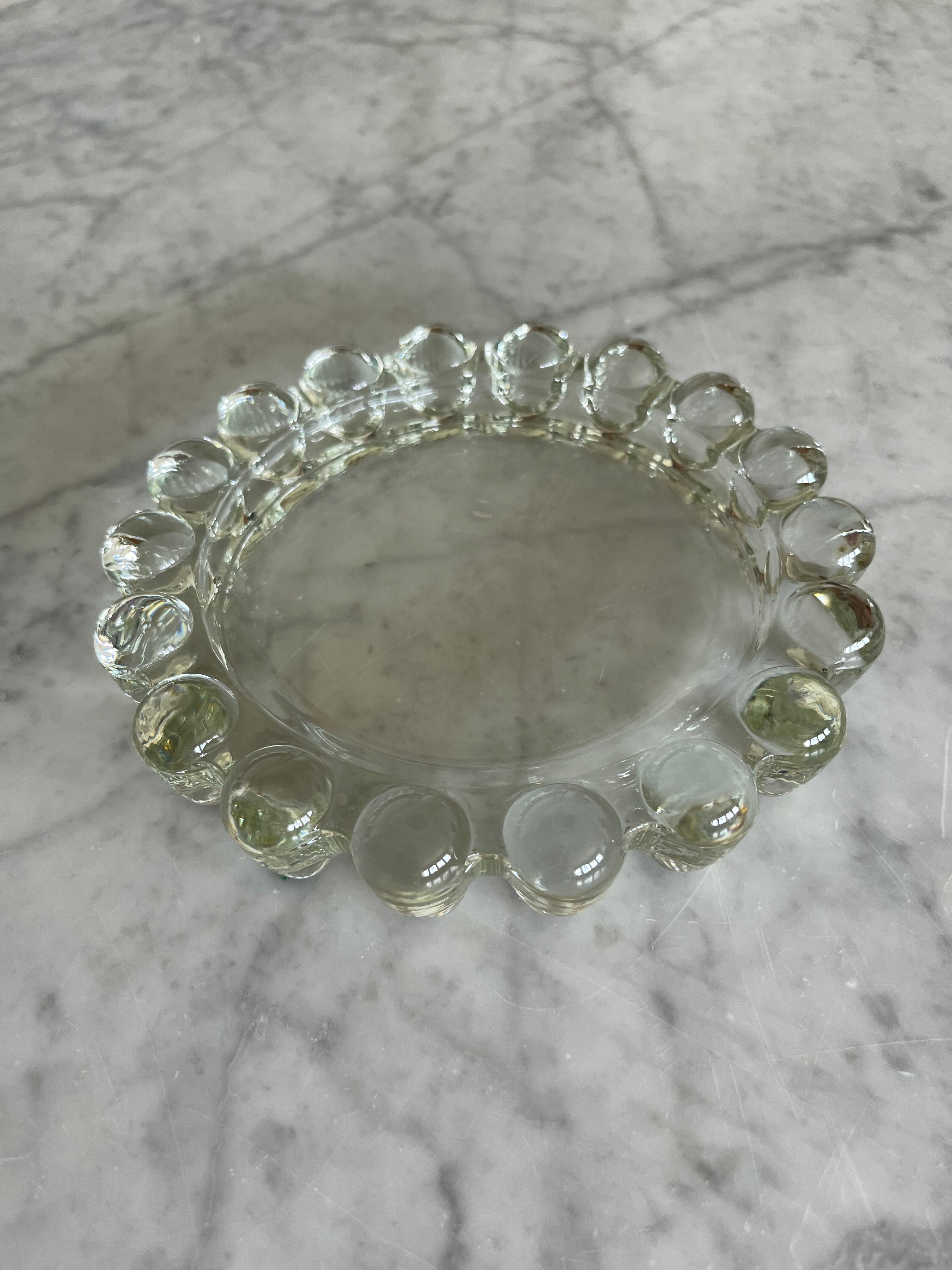 Glass Round Dish Bubble Ball MCM