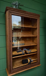 Load image into Gallery viewer, Vintage Wood Carved Curio Cabinet
