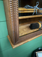 Load image into Gallery viewer, Vintage Wood Carved Curio Cabinet
