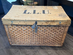 Load image into Gallery viewer, RARE Antique Wicker Steamer Trunk
