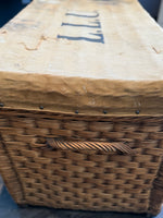 Load image into Gallery viewer, RARE Antique Wicker Steamer Trunk
