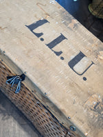 Load image into Gallery viewer, RARE Antique Wicker Steamer Trunk
