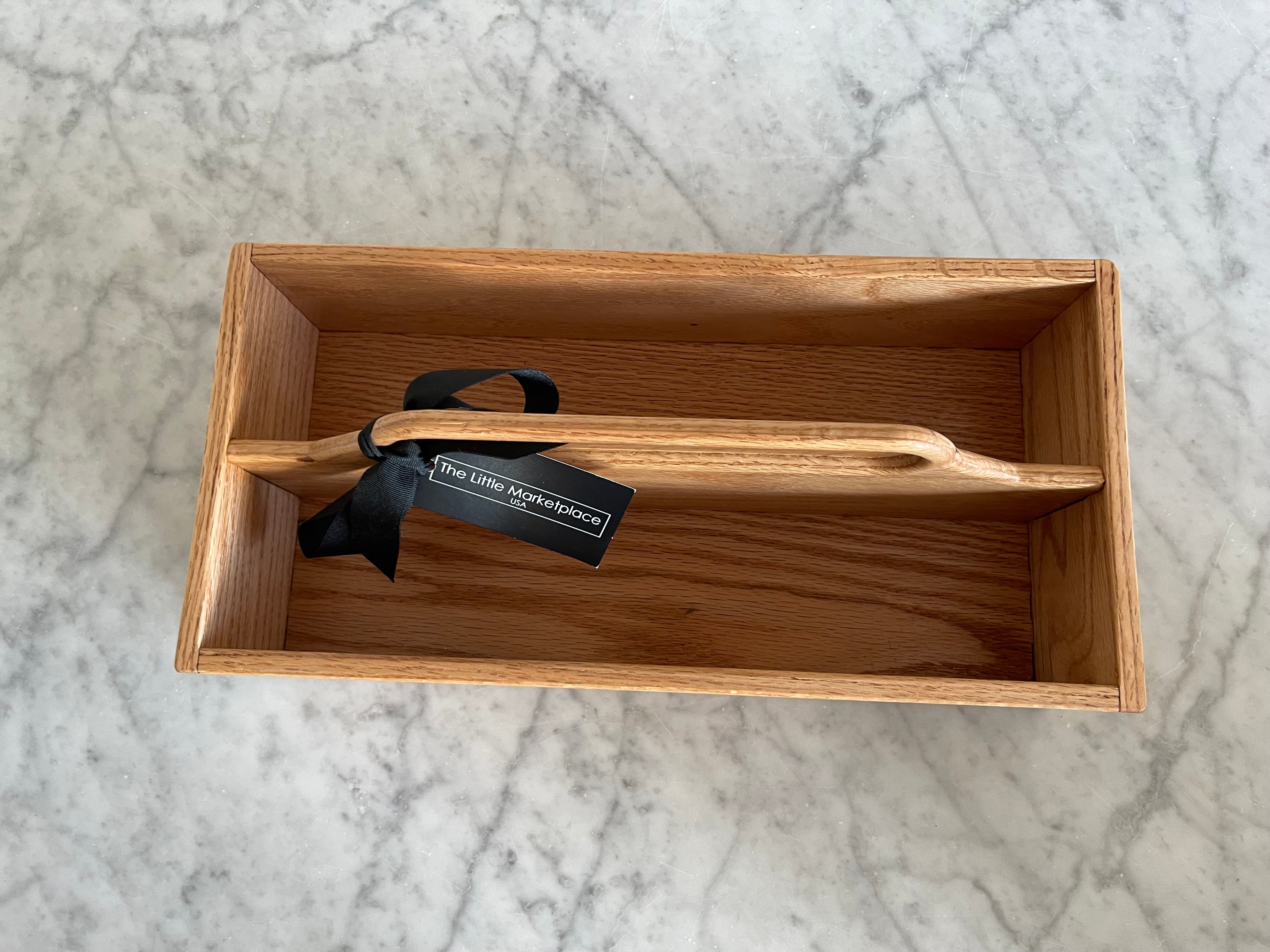 The Little Marketplace Oak Wood Tool Box