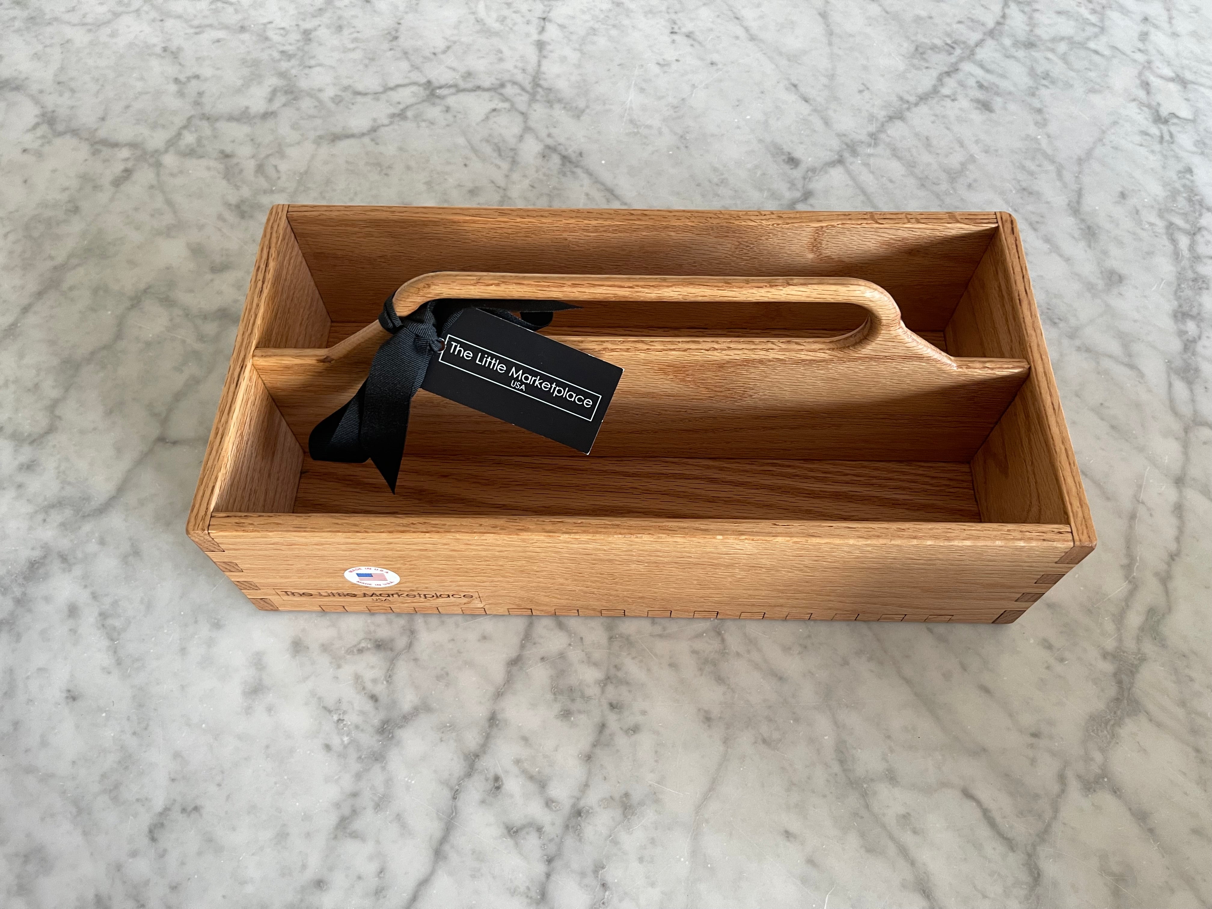 The Little Marketplace Oak Wood Tool Box