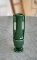 Load image into Gallery viewer, Vintage USA 1178 Vase/Urn Small Green Mediterranean Style 9 Inches Tall
