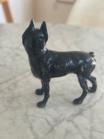 Load image into Gallery viewer, Vintage Original Hubley Cast Iron Boston Terrier Door Stop with Rare Full Black Paint
