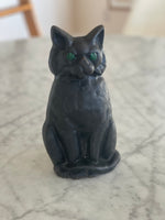Load image into Gallery viewer, Antique Black Cat Door Stop Cast Iron Figure
