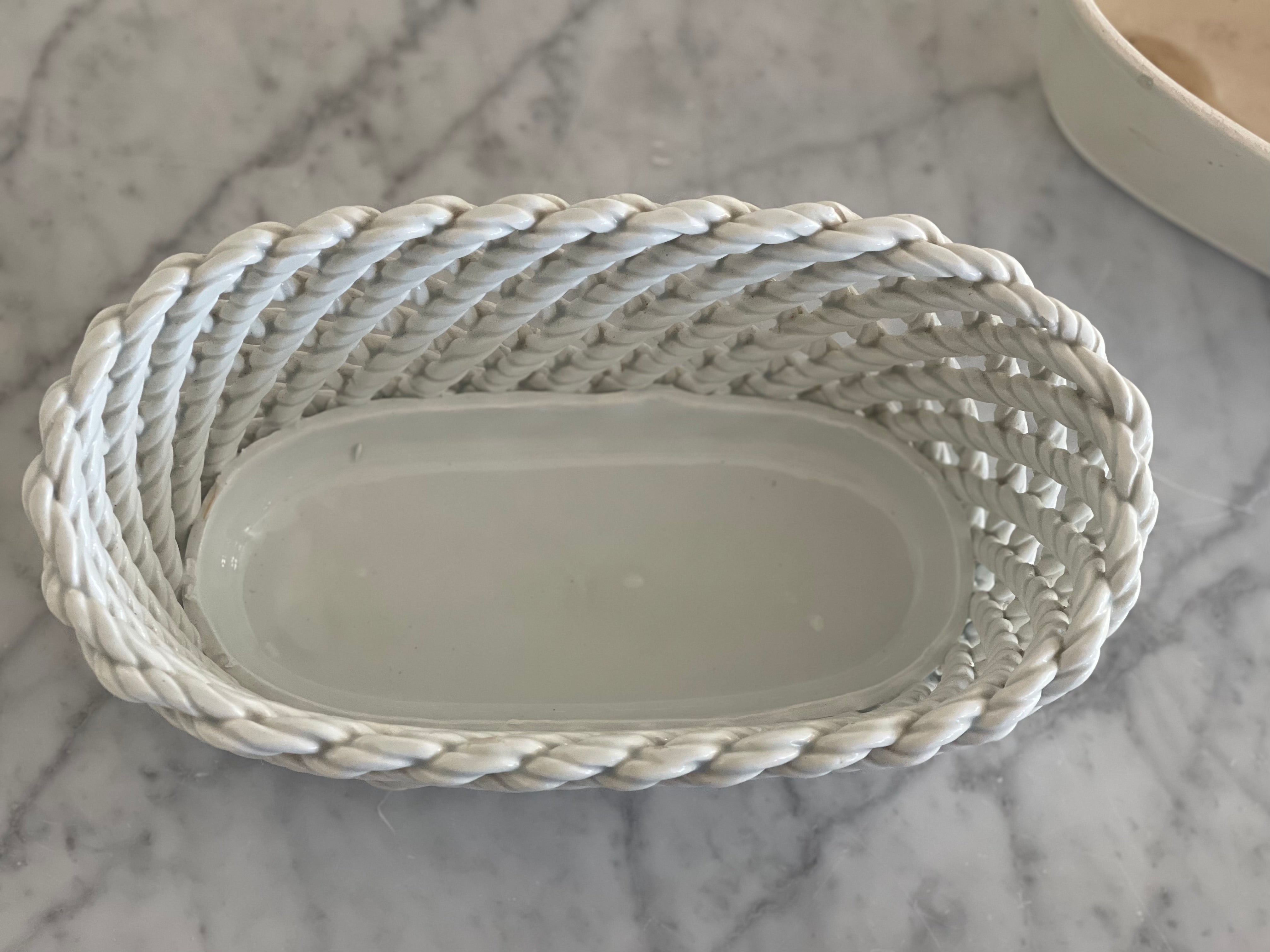 Vintage Ceramic White Planter Made in Spain