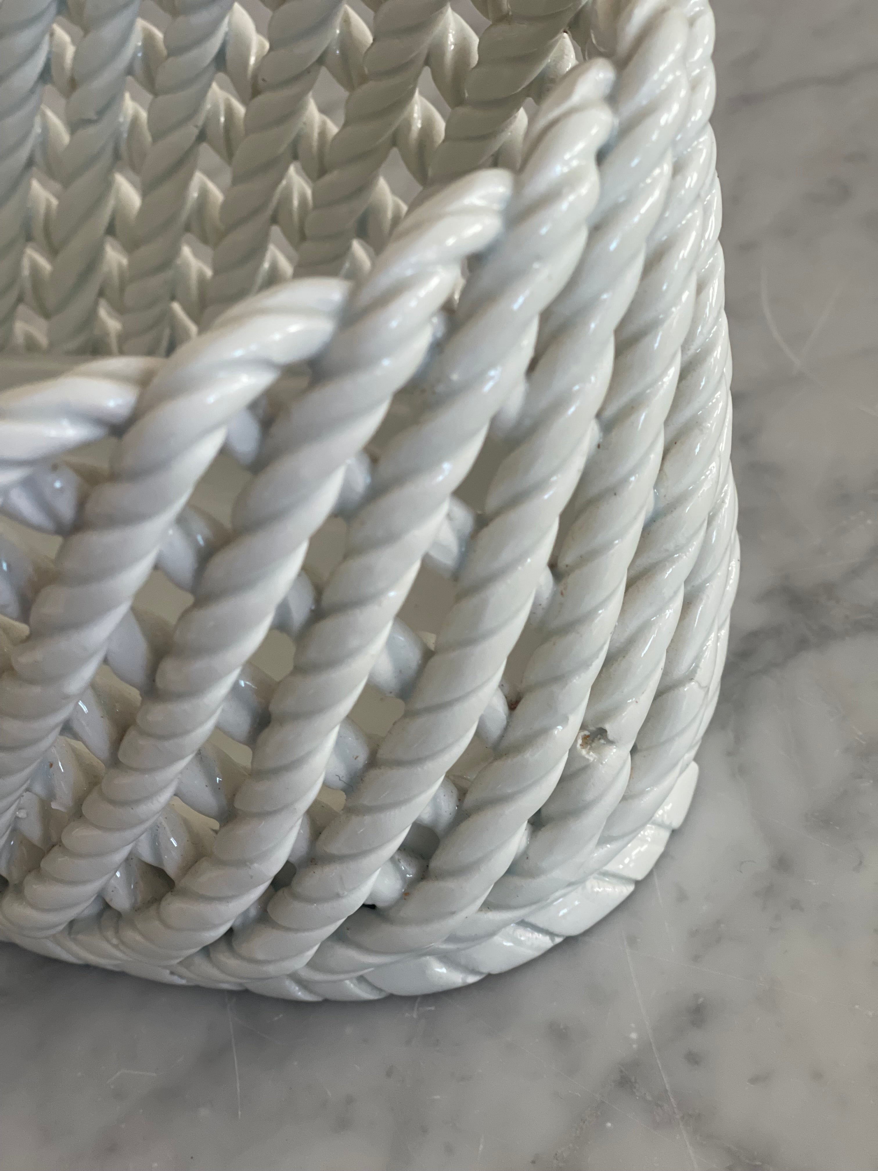 Vintage Ceramic White Planter Made in Spain