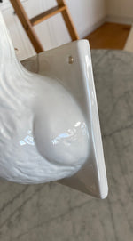 Load image into Gallery viewer, Vintage Rooster Ceramic Towel Hanging Rack Wall Mount White
