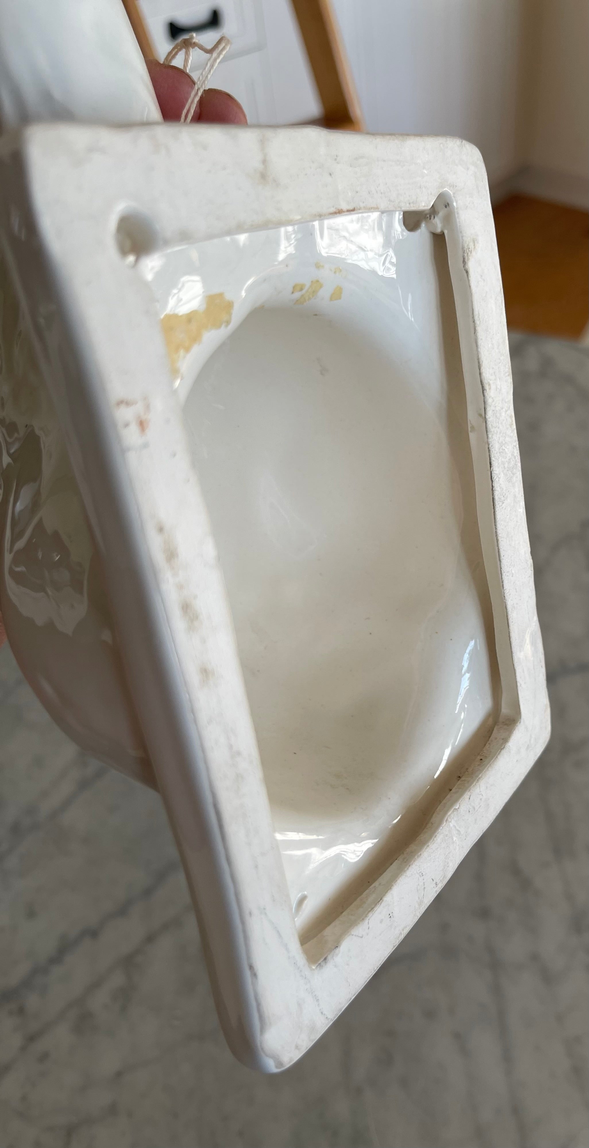 Vintage Rooster Ceramic Towel Hanging Rack Wall Mount White