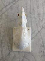 Load image into Gallery viewer, Vintage Rooster Ceramic Towel Hanging Rack Wall Mount White
