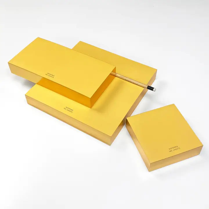 Colorpads: Yellow with Gold Edging Medium Long: 4.375” x 8.75"