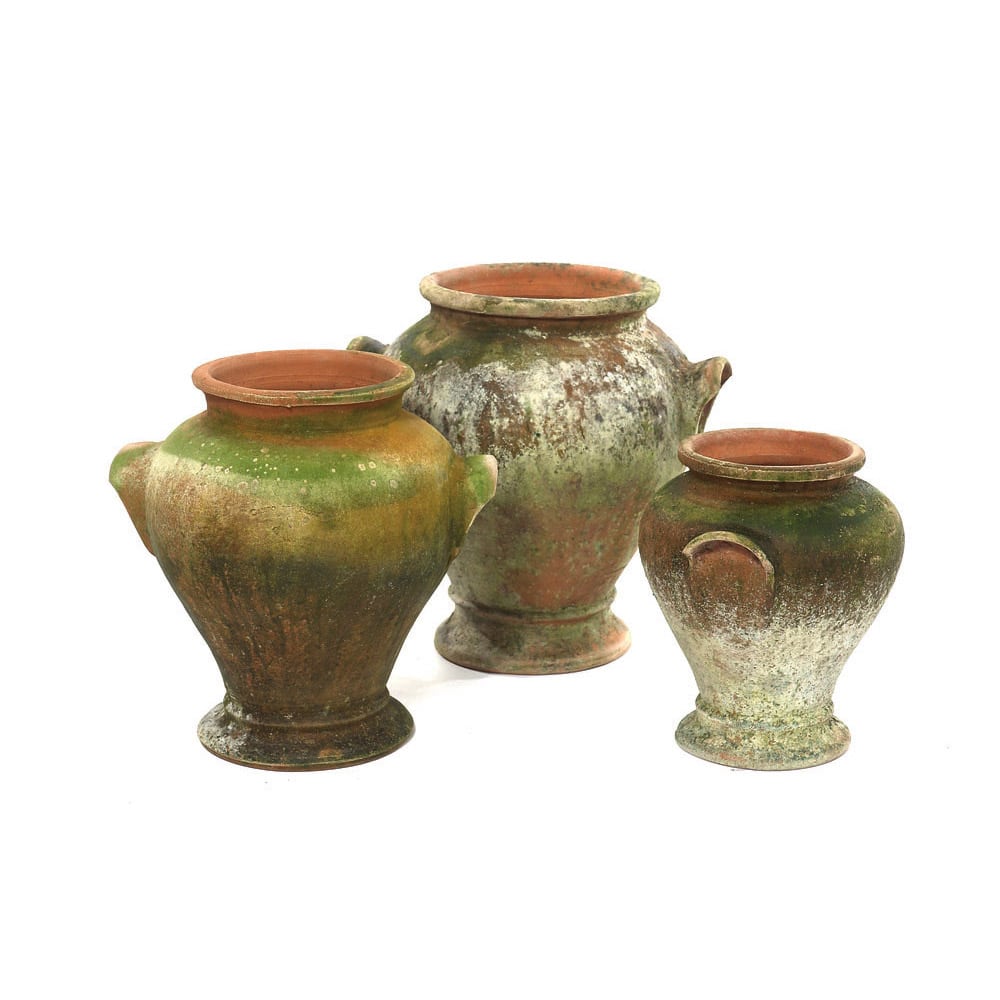 Aged Pottery Urns