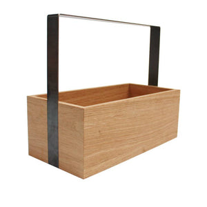 Natural Oak Box with Handle Made in Germany