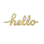 Load image into Gallery viewer, hello door greeting in brass
