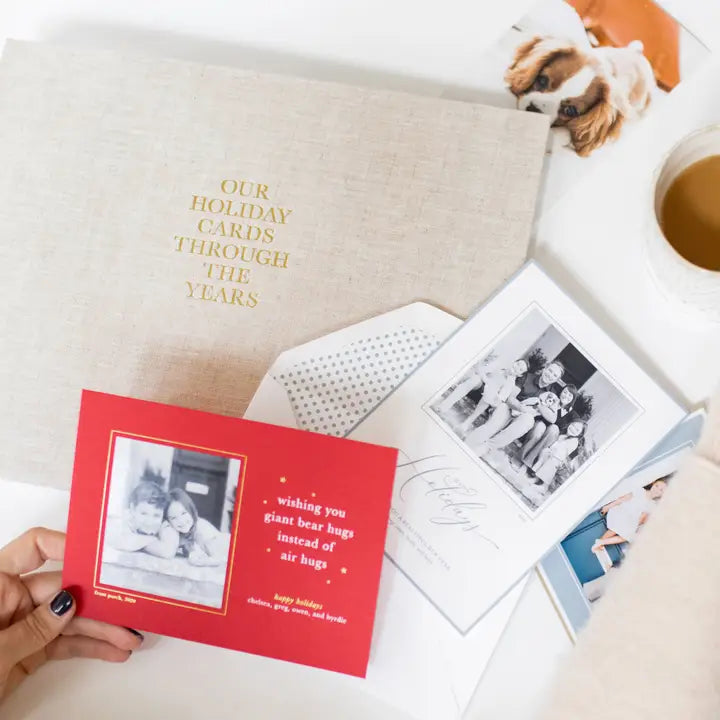 Grey Holiday Card Book