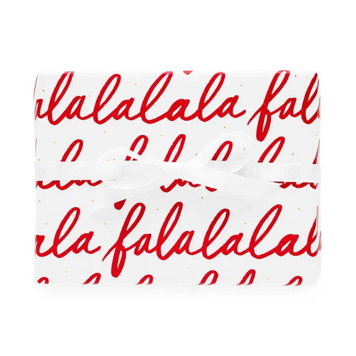 Gift Wrap Rolls, Red Falalalala