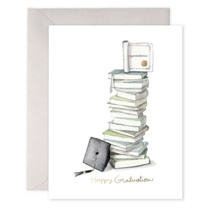 Grad Book Stack | Graduation Greeting Card