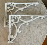 Load image into Gallery viewer, Set of Heavy White Cast Iron Brackets
