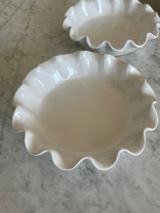 Emile Henry French Ceramic Artisan Ruffle Pie Dish