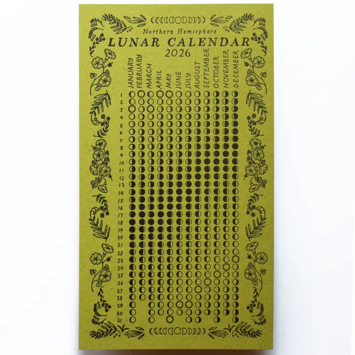Lunar Calendar 2026, Moon Phases, 2025 Christmas Gift, Moss