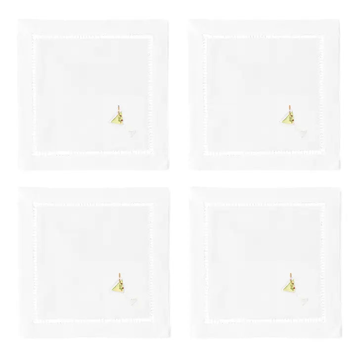 Dirty Martini Cocktail Napkins | Set of 4