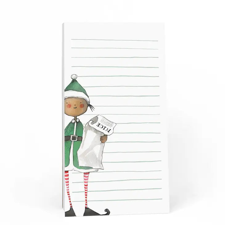 Naughty or Nice Lined Notepad Christmas List