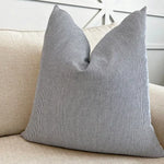 Load image into Gallery viewer, Bridgette Navy Stripe Pillow with Feather Insert 18 x 18&quot; Made in the USA
