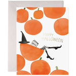 Load image into Gallery viewer, Pumpkin Witch Halloween Greeting Card
