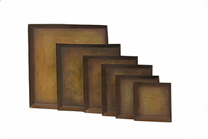 18 square plant saucer Square metal saucers, perfect under any of square bottom planters. – The Little Marketplace