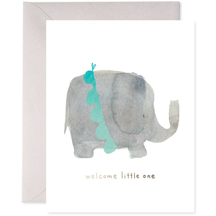 Welcome Little One Elephant Card New Baby