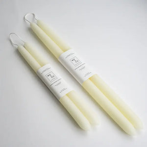 10" & 14" - 100% Beeswax Dipped Candles | Natural White