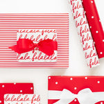 Load image into Gallery viewer, Holiday Gift Wrap Rolls, Red Stripe
